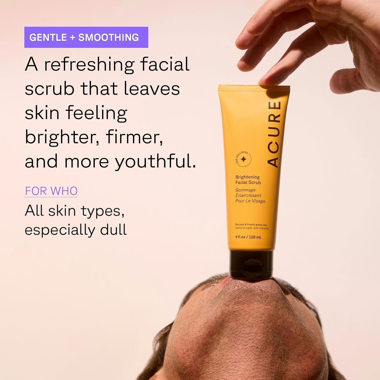 Acure Brightening Facial Scrub - Exfoliating Face Wash - 4 fl oz - Image 4