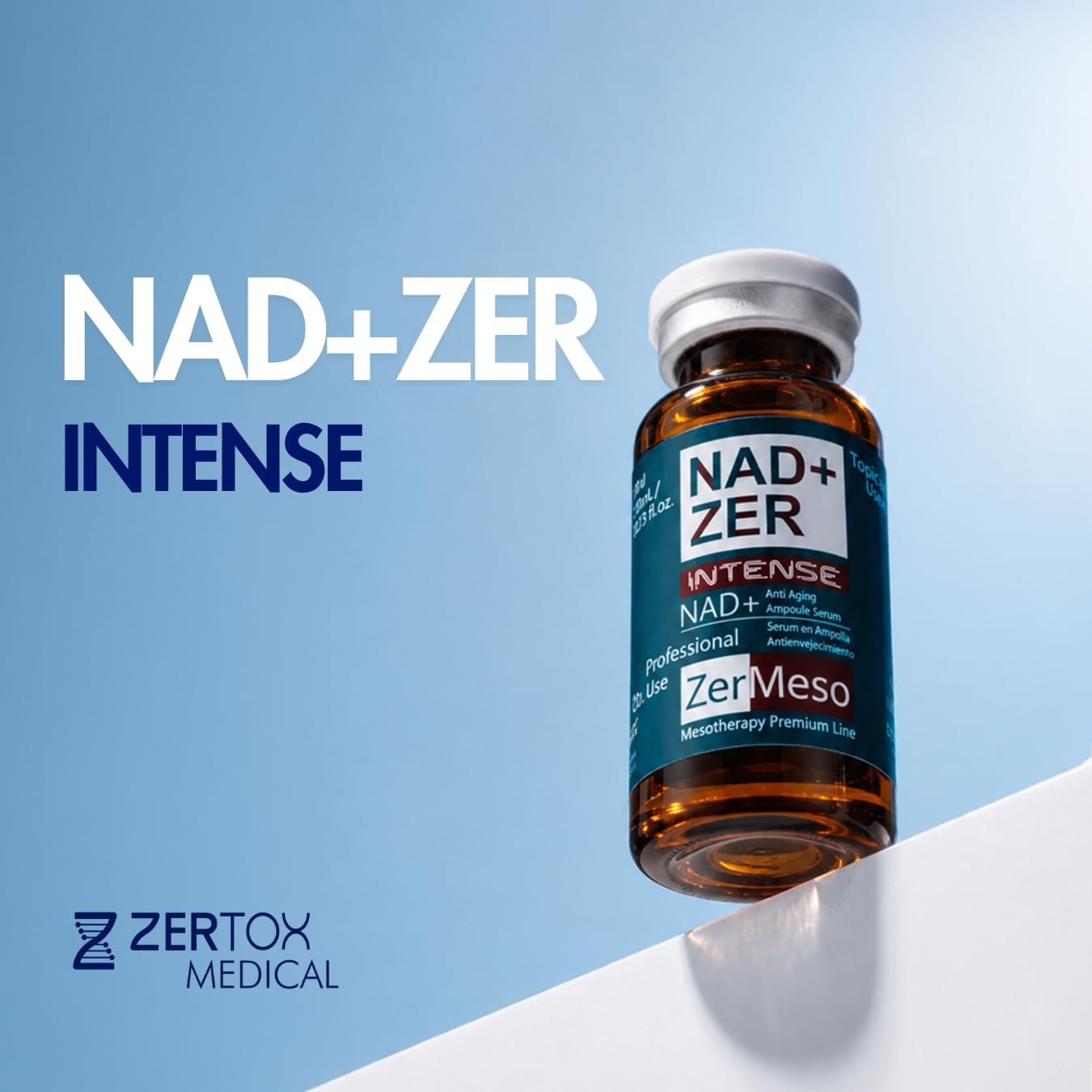 NAD+ZER Intense Anti-Aging Ampoule Serum - NMN, Niacinamide & Vitamin C - Deep Hydration, 1 Single Vial (0.33 fl oz) - Image 2