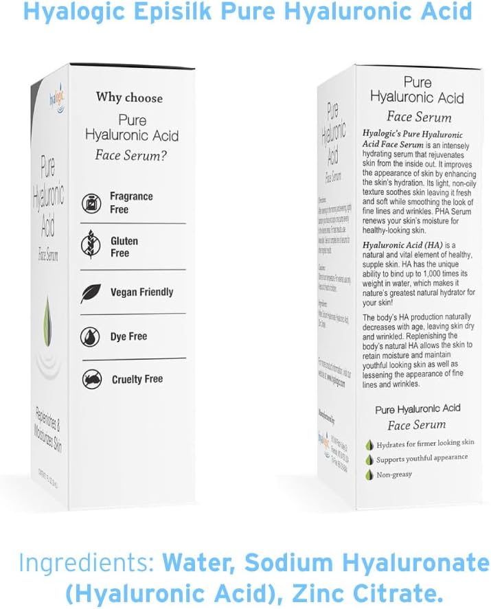 Hyalogic Episilk Pure HA Facial Serum - Face Serum with Hydrating Hyaluronic Acid - Moisturizing Skin Care to Soften & Hydrate the Skin - Non Greasy, Fragrance & Dye Free - 1oz - Image 6